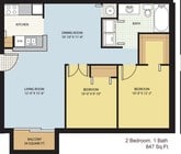 2BR/1BA