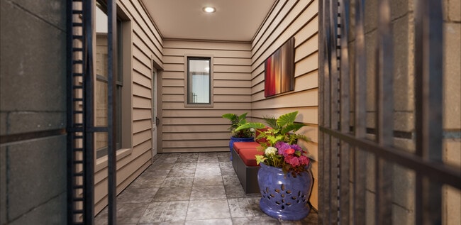 Representación del patio - Tribeca Townhomes