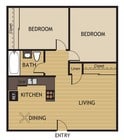 2BR/1BA