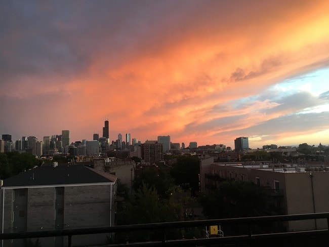 View from private, spacious balcony - 437 W North Ave Unit 605
