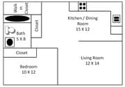 1BR/1BA