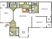 3BR/2BA