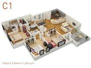 C1 sq ft 1285-1285