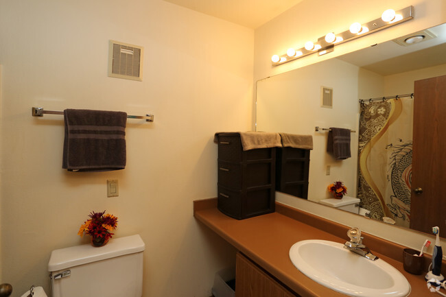 Studio Bathroom - Big Sky Manor & High Point Manor Apartments