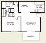 1BR/1BA