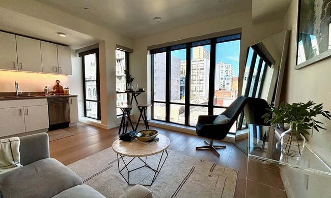 Living room and Kitchen - 1201 Sutter St Unit PH601