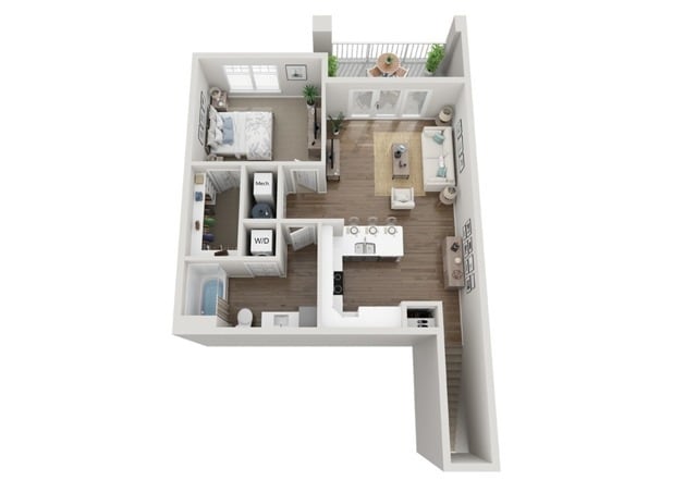Floor Plan 1J | Seasons at River View | Apartments in Pleasant Prairie, WI - 1J