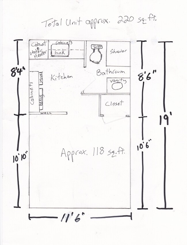 Diseño del estudio - 308 1/2 5th Ave S Unidad Edmonds Studio