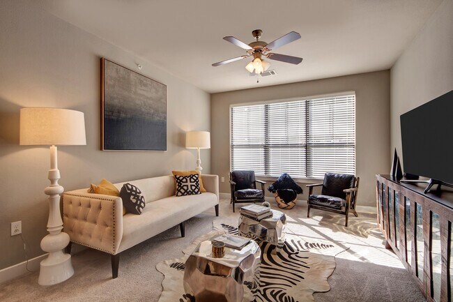 Ceiling Fans and Large Windows for a Light and Airy Feel - The Enclave at Brookside