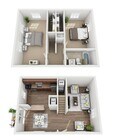 2 Bedroom 1 bath- Large Colonial