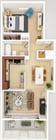 1 x 1 Floor Plan