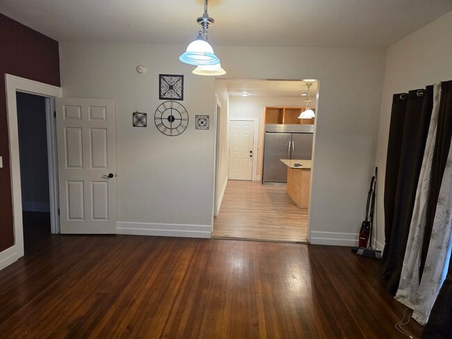 Dining area into kitchen, pre-renovation - 2508 6th St