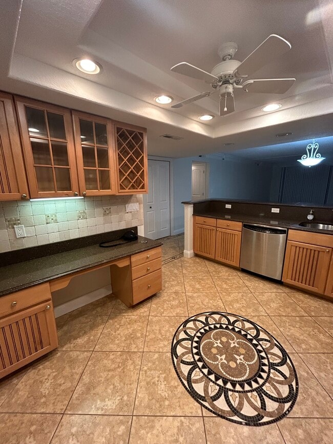 Kitchen with option desk and wine rack - 19111 Vista Bay Dr Unit #303