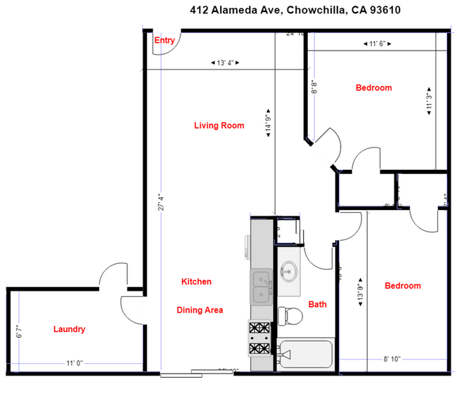 Photo - Recently Remodeled Two Bedroom One Bath home in Chowchilla, CA