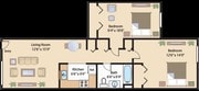 2 Bedroom / 1 Bathroom