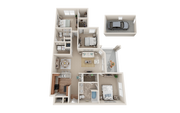 3x2A- View at Legacy Oaks Apartments in Knightdale North Carolina NC Near Raleigh