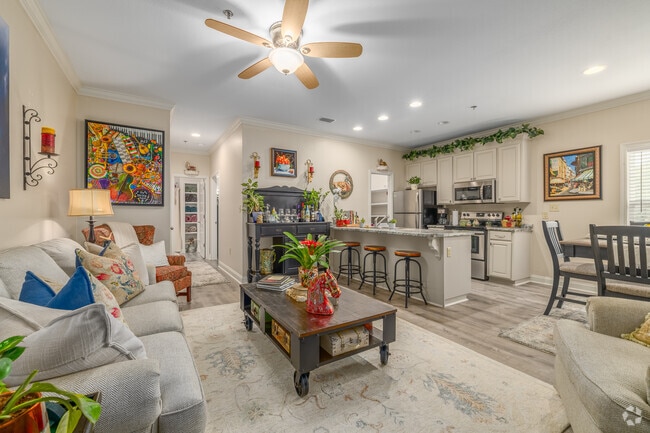 1BR, 1BA - 875SF Living Room - Baytree Villas