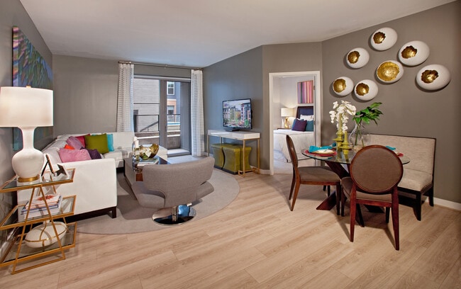 Living and dining area with hard surface flooring