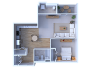 1 Bedroom / 1 Bathroom Penthouse - 866