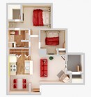 2 Bedroom, 756 sq. ft.