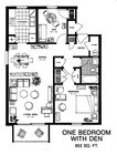 One Bedroom / One Bathroom with Den