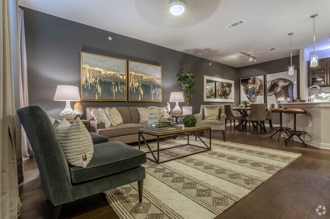 Living Room, Dining Room, and Kitchen