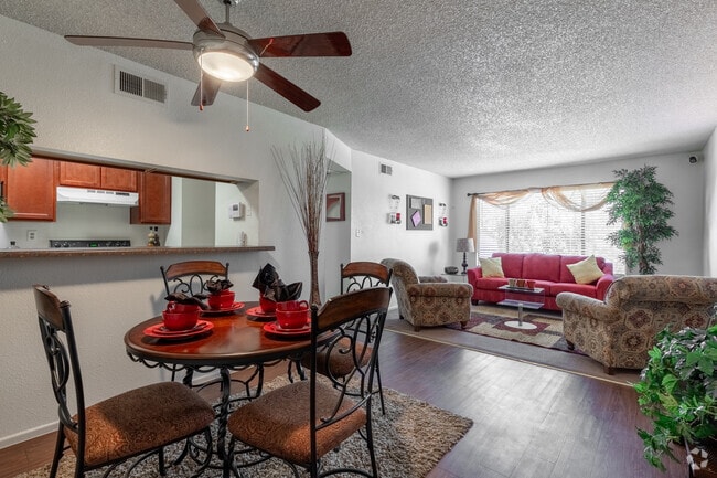 Santorini - 2 habitaciones, 2 baños - Sala de estar - Santorini Villa Apartments