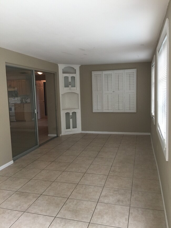 Bonus room overlooks pool