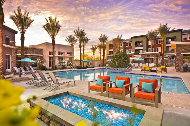 Sundeck includes fire features and outdoor TVs - Avion on Legacy Apartments