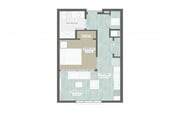Belmont floor plan - 1 bed 1 bath - 580 sf