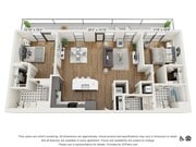 PH-B5 | 2 bed 2 bath | 1301 sq ft