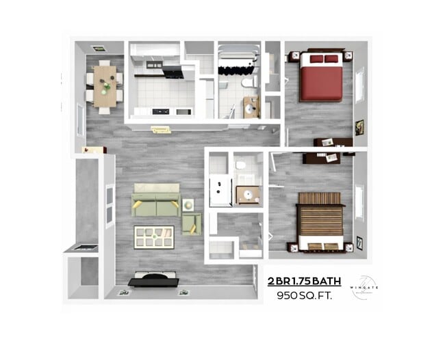 2BR/1.75BA