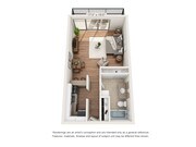 Studio 540 sq ft