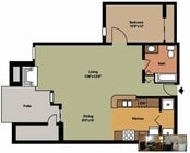 1BR/1BA