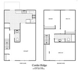 Explore the efficient layout of Corder Ridge, featuring 3 bedrooms, 2.5 baths, and a generous living space.