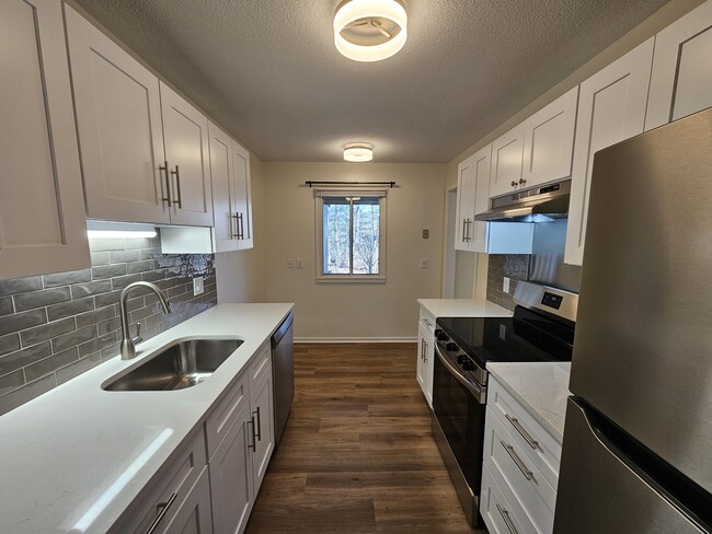 Completely updated kitchen with quartz countertops and stainless steel appliances - 93 Heritage Vlg Unidad B Rental