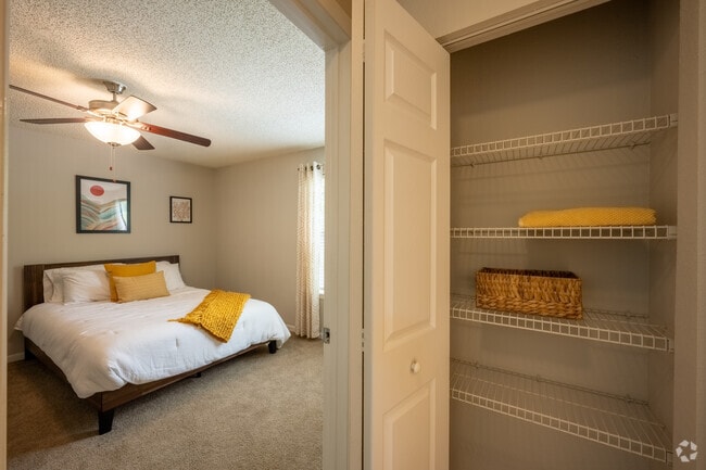 Model - 2BR, 2BA - 968SF - Linen Closet and Bedroom 2