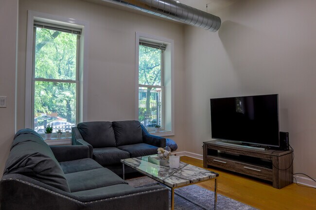 Apt 2 (3bd/2ba) - Open Living Room / Kitchen - Harris Point Chicago