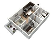 Americano Furnished 3D Floor Plan