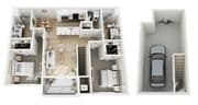 Floor Plan 2E | Seasons at Elgin | Apartments in Elgin, IL