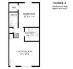 Model A - 1 Bedroom, 1 Bath