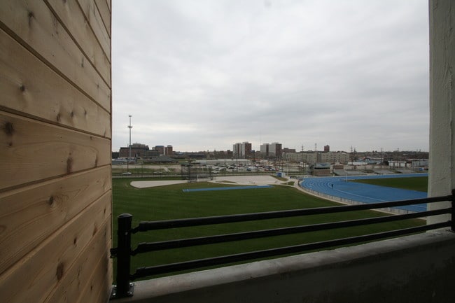 View of the ISU track and field
