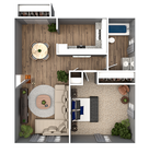Explora el diseño cuidadoso de un apartamento moderno y acogedor que combina estilo y comodidad.