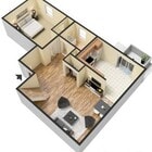 One Bedroom One Bath, 850 Square Feet