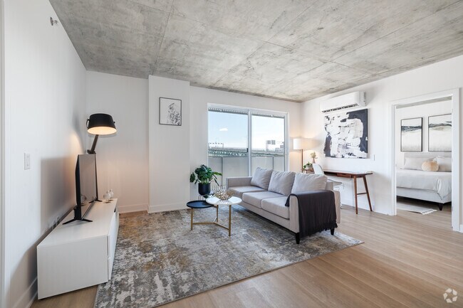 2BR, 1BA - 875SF - Living Room - Esplanade Cartier - Phase 3