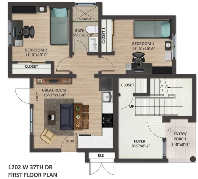 Photo - 1202 W 37th Dr Unit Room 2