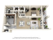The Tower 1 Bedroom Floor Plan