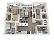 Taurus - 2 Bed, 2 Bath, 959 sq. ft.