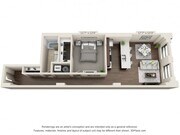One Bed One Bath 872 sqft