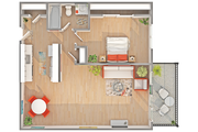A2 | 1-Bedroom Floorplan